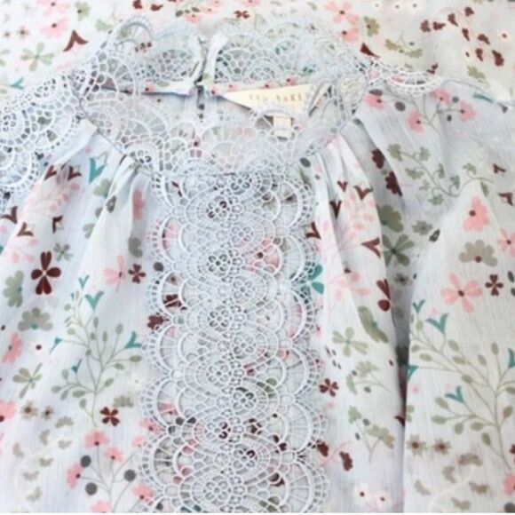 NWOT TED BAKER Javiera lace top Pale Blue Size 4/US 10 - Picture 8 of 10